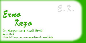 erno kazo business card